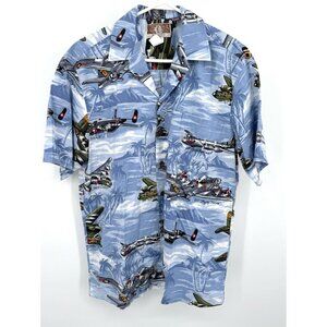 KALAHEO US Planes Memorial Polo Shirt Button Front Men’s Shirt Size M